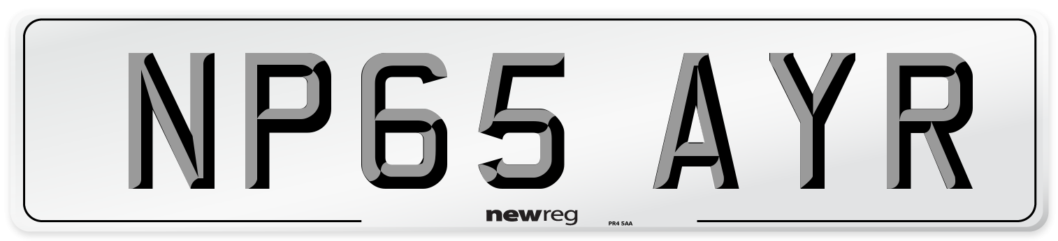 NP65 AYR Number Plate from New Reg